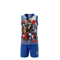 Ensemble Garçon Avengers – Débardeur & Short Bleu Style Plage – 3 à 8 ans – Neuf