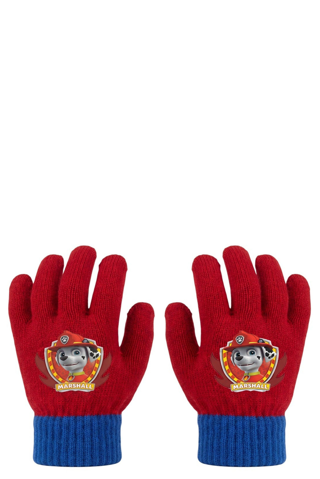 Gants Garçon – Pat' Patrouille Marshall PAW Patrol – Rouge & Bleu Roi – Acrylique Chaud – Taille Unique – Neuf