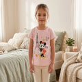 T-shirt fille Minnie Mouse à Paris rose pastel avec tour Eiffel 3 a 8 ans