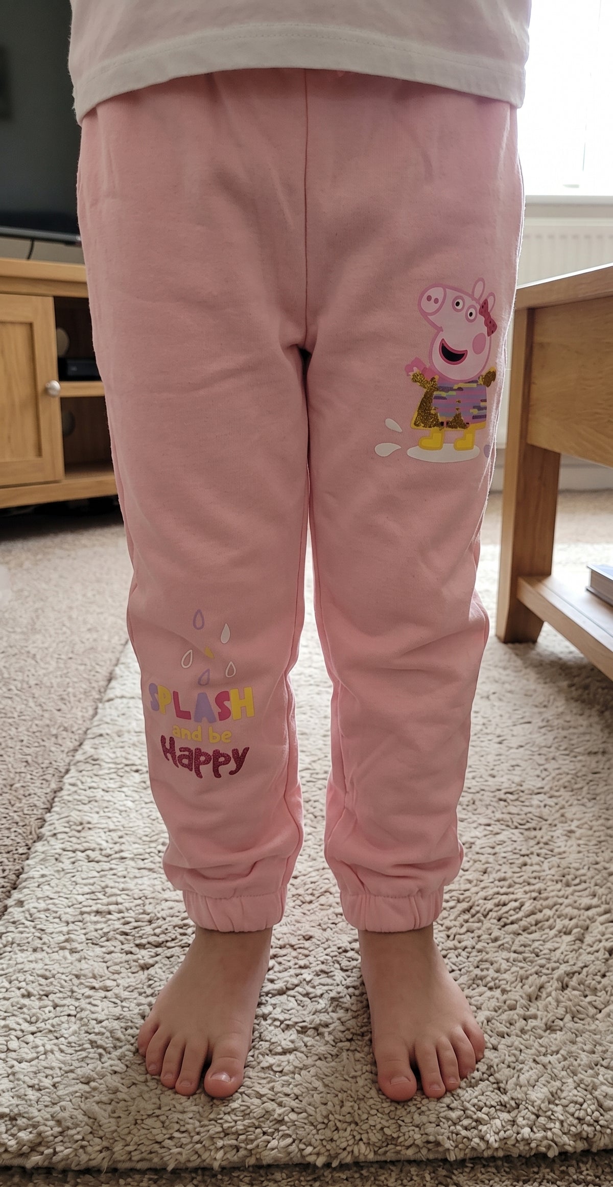 Jogging Fille Rose Poudre Peppa Pig Sequins Dores Splash and be Happy 3-8 ans Neuf