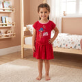 Robe Fille Ladybug Rouge Manches Courtes Modele Dynamique 3 a 8 ans Neuf