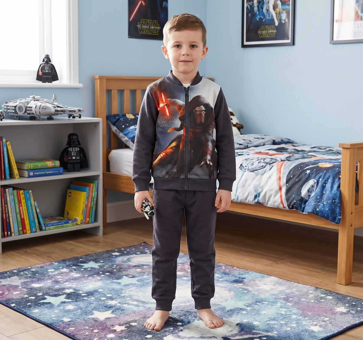 Ensemble garçon Star Wars Kylo Ren anthracite, veste et jogger, 4 à 10 ans
