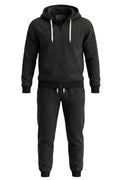 Survêtement 2 Pièces Garçon Noir – Sweat Zippé à Capuche + Pantalon Jogger – Geffen – 6 à 16 ans – Neuf