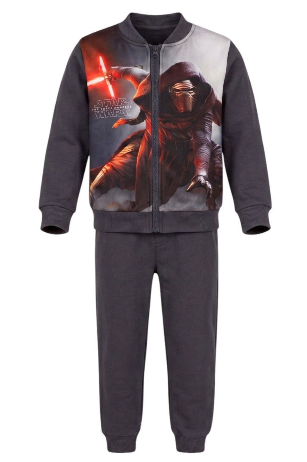 Jogging 2 Pièces Garçon – Veste Zippée Anthracite Kylo Ren Star Wars The Force Awakens + Pantalon Jogger – 4 à 10 ans – Neuf