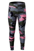Legging Fille Imprimé Militaire Rose – Coupe Stretch – 4 à 14 ans – Neuf