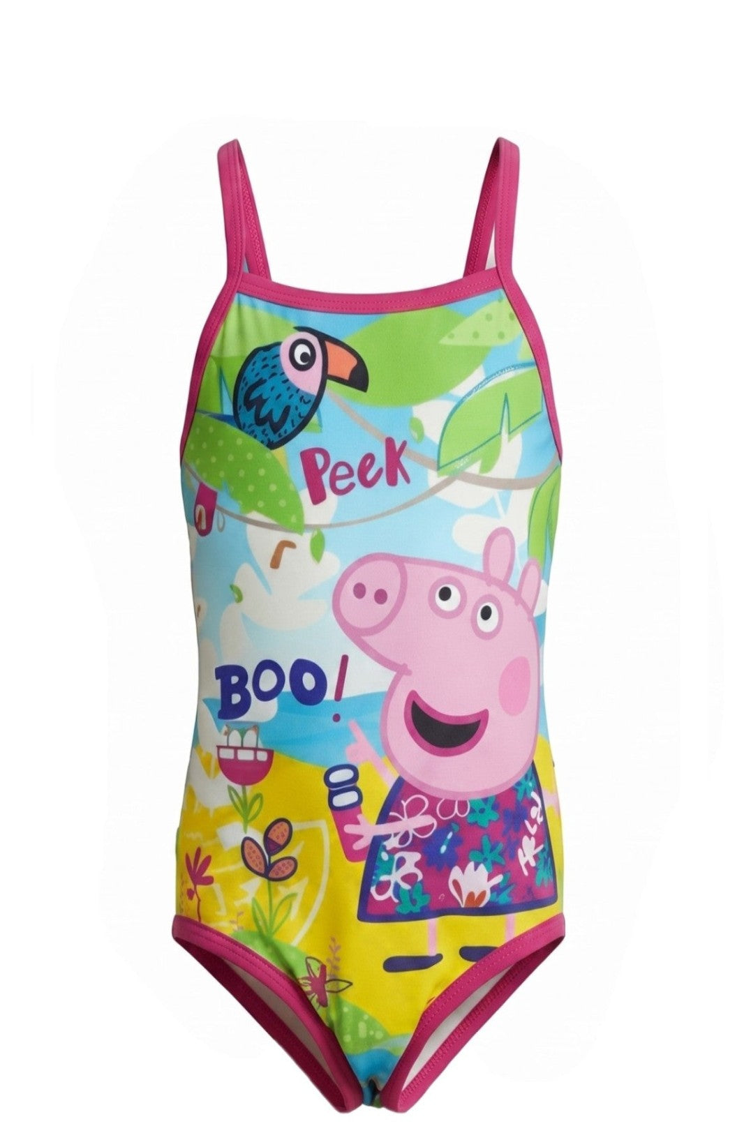 Maillot de Bain 1 Pièce Fille Peppa Pig – Multicolore Spécial Piscine – 2 à 8 ans – Neuf
