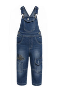 Salopette Jean Garçon Motif Camion Brodé – 100% Coton – 12 mois à 4 ans – Neuf