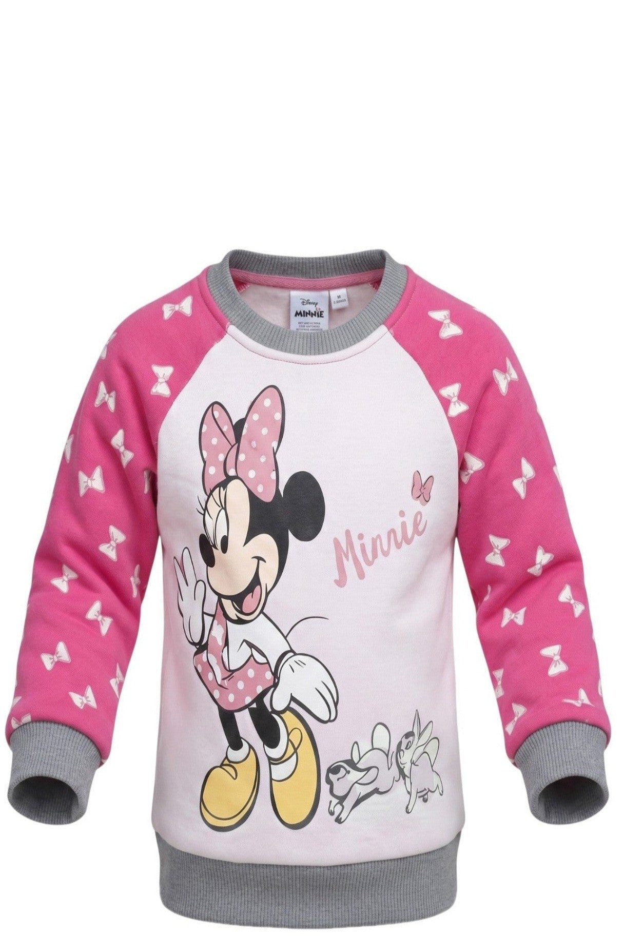 Pull Bébé Fille Minnie Mouse – Coton Doux & Polyester Stretch – 6 à 23 mois – Neuf