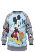 Pull Bébé Garçon Mickey Mouse Basketball – Bleu Ciel & Gris – 6 à 23 mois – Neuf