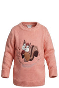 Pull Bébé Fille – Motif Écureuil – 1 à 3 ans – Neuf