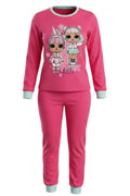 Pyjama Fille LOL Surprise – Rose Framboise & Bleu Ciel – 2 Pièces Manches Longues – Motif Étoiles & Personnages – 3 à 8 ans – Neuf