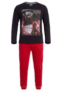 Pyjama 2 Pièces Garçon – Haut Noir Imprimé Kylo Ren + Stormtroopers & Pantalon Rouge – Star Wars The Force Awakens – 4 à 10 ans – Neuf