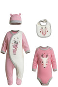 Coffret Bébé Fille 4 Pièces Tom Kids – 0 à 12 mois – Neuf