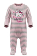 Pyjama Bébé Fille Hello Kitty – Gris à Rayures – 3 à 24 mois – Neuf