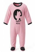 Pyjama Dors-Bien Polaire Bebe Fille Minnie Mouse Rose Clair Silhouette Marine 12-24 mois Neuf