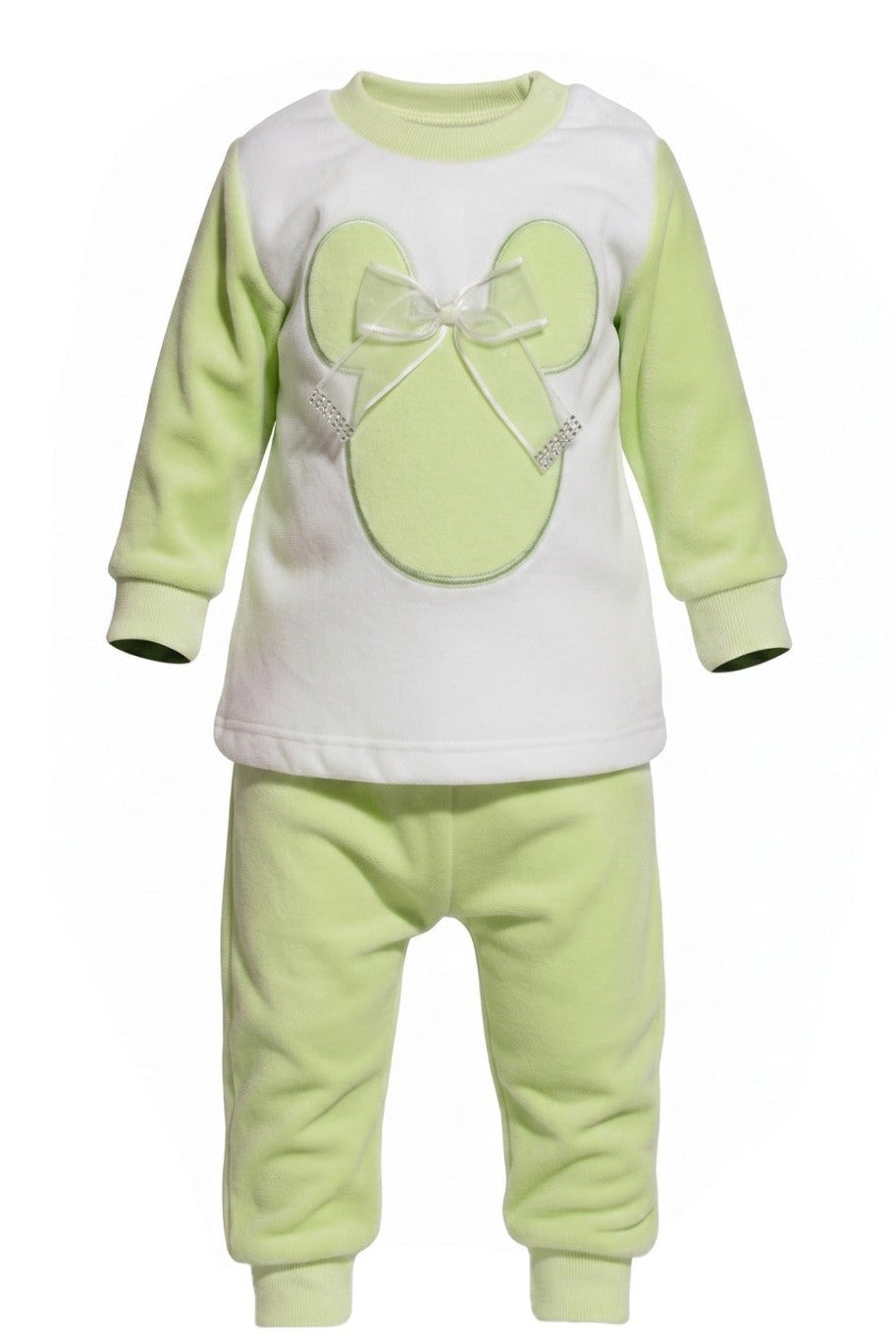 Pyjama Bébé Fille 2 Pièces Vert Douceur – 3 à 9 mois – Neuf