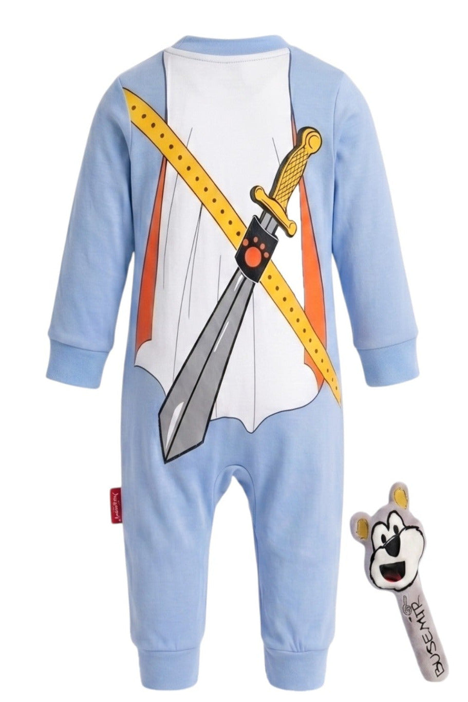 Pyjama Bébé Garçon Chevalier + Peluche Offerte – Bleu – 3 à 9 mois – Neuf