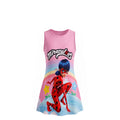 Tunique Fille Ladybug Miraculous Rose & Arc-en-Ciel – Impression Sublimée Full Print – Sans Manches – 4 à 10 ans – Neuf