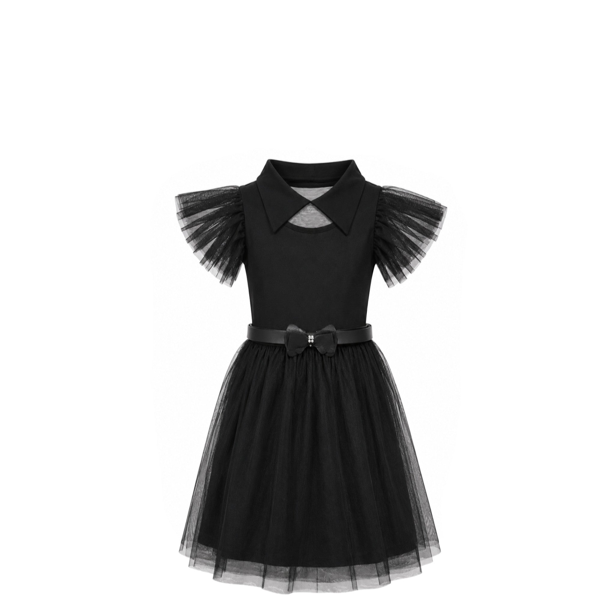 Robe Déguisement Fille Mercredi Addams – Noire – 6 à 14 ans – Neuf