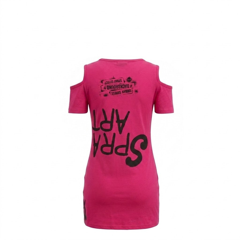 Tunique Fille Rose Fuchsia Licorne à Sequins Magiques Réversibles – Épaules Dénudées – 2 à 12 ans – Neuf