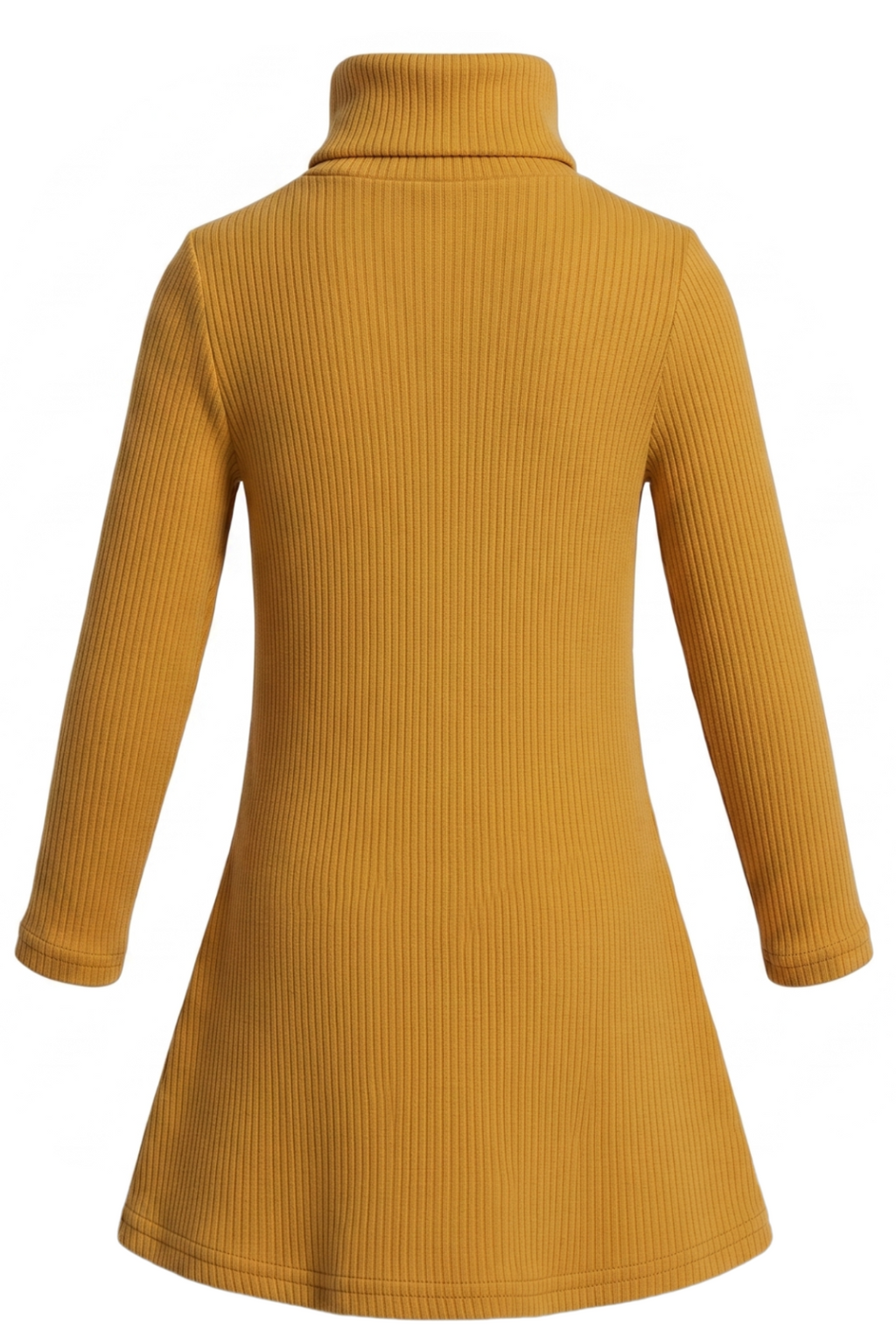 Robe Fille Jaune Moutarde Motif Cœur Léopard – Manches Longues – 2 à 14 ans – Neuf