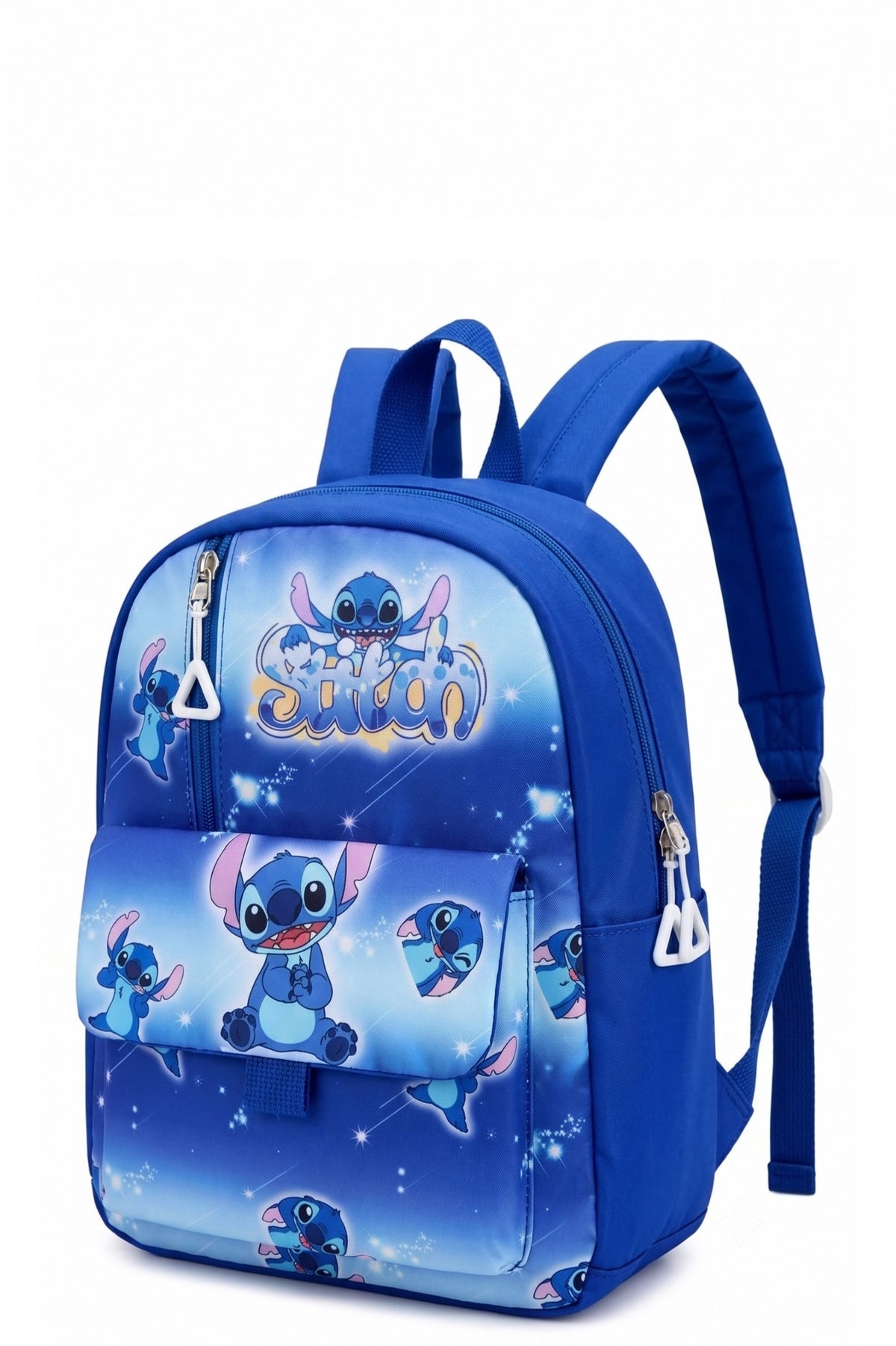Sac à Dos Garçon/Fille – Stitch Galactique – Bleu – Poche Frontale – 23 x 30 x 10 cm – 100% Polyester – Neuf