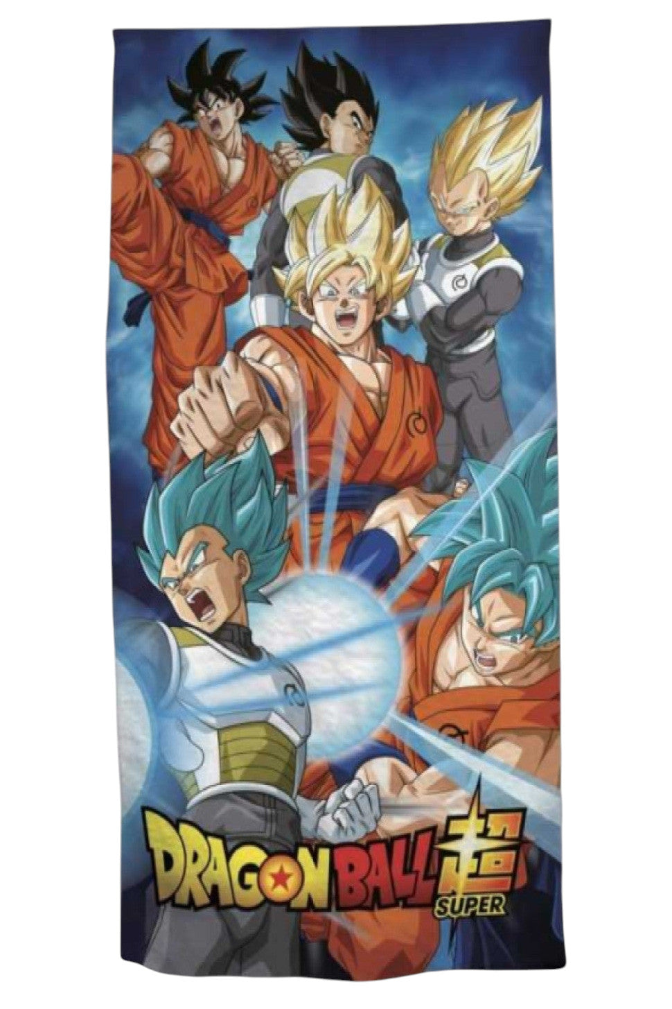 Serviette de Plage Enfant – Dragon Ball Super – Goku & Vegeta – 70 x 140 cm – 100% Polyester – Neuf
