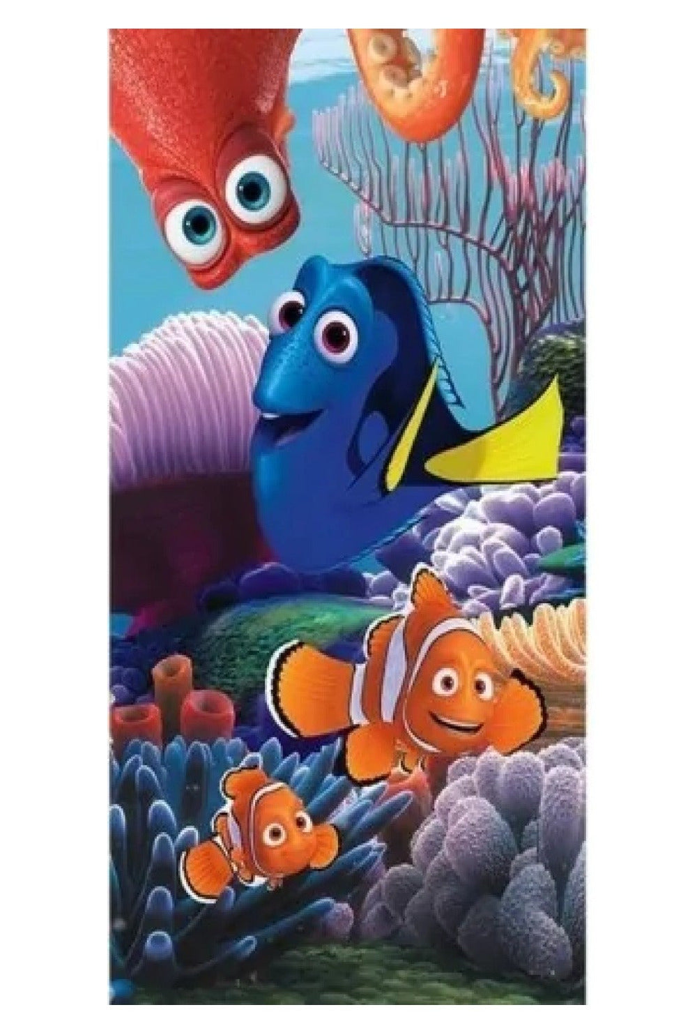 Serviette de Plage Enfant – Dory Disney Pixar – Nemo Marlin Hank – 70 x 140 cm – 100% Polyester – Neuf