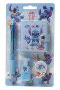 Set Papeterie Enfant – Stitch Disney – Stylo 4 Couleurs + Carnet + Surligneur Bleu + Scotch Rouge – Neuf