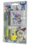 Set Papeterie Enfant – Stitch Disney – Stylo 4 Couleurs + Carnet + Surligneur Jaune + Scotch – Neuf