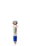 Mini Stylo Enfant Mario Bros Nintendo Figurine 3D 4 Couleurs Bleu 10cm Neuf