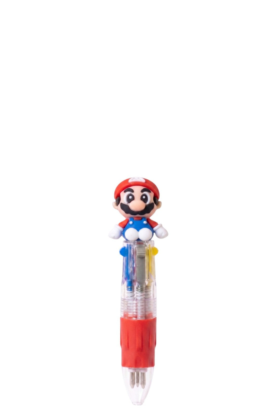 Mini Stylo Enfant Mario Bros Nintendo Figurine 3D 4 Couleurs Rouge 10cm Neuf