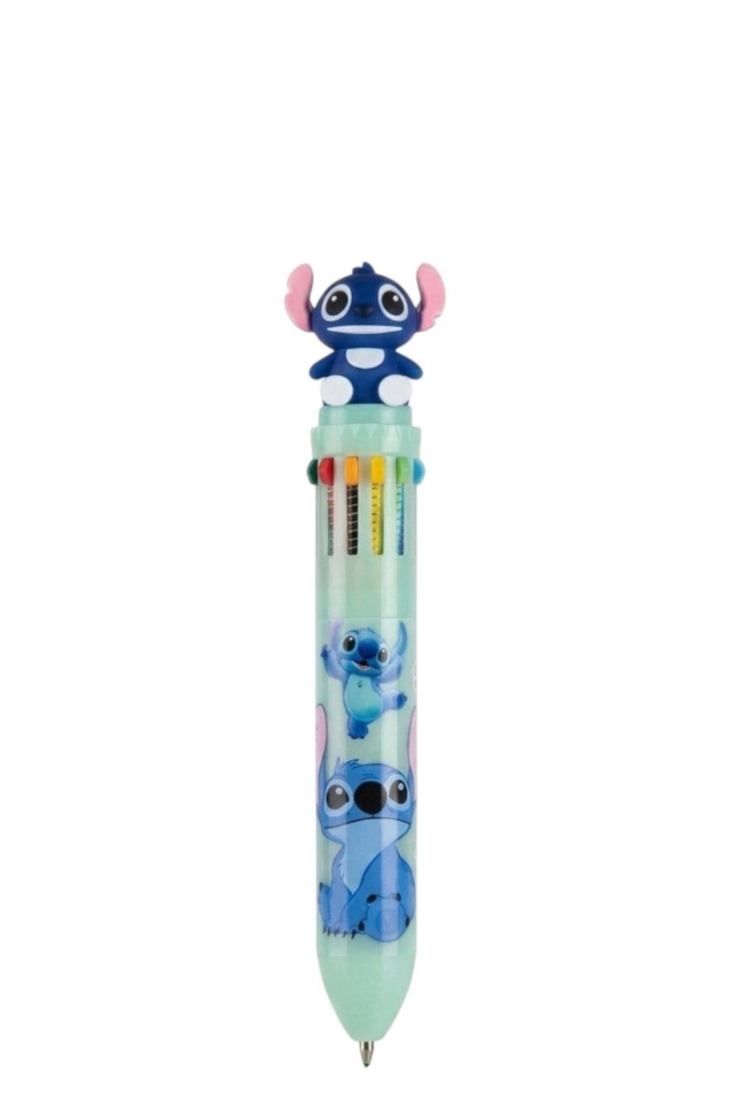 Stylo Enfant Stitch 12 Couleurs Vert Menthe Figurine Stitch Imprime Stitch 17cm Neuf