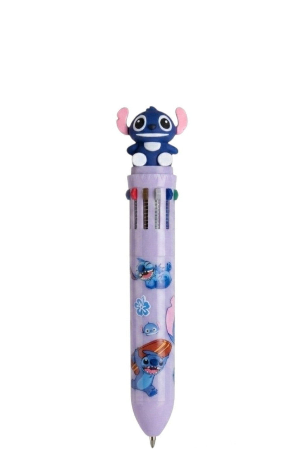 Stylo Enfant Stitch 12 Couleurs Violet Figurine Stitch Imprime Stitch Angel 17cm Neuf