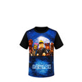 T-shirt Garçon Roblox – Héros Pixelisés – Impression Sublimée Full Print Scène Nocturne – 4 à 16 ans – Neuf