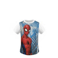 T-shirt Garçon Spiderman Marvel – Blanc – Grand Imprimé Super-Héros Dos Uni – 3 à 8 ans – Neuf avec étiquette