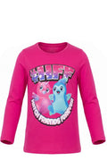 T-shirt Fille Manches Longues Rose Fuchsia – Motif Hatchimals #HFF – Col Rond – 3 à 6 ans – Neuf