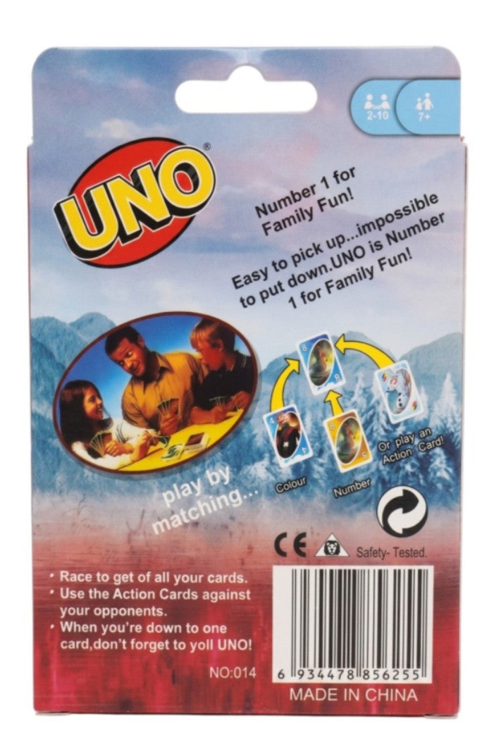 Jeu de Cartes UNO – Disney Frozen 2 La Reine des Neiges – Règle Spéciale – 2 à 10 Joueurs – Neuf