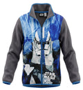 Veste Polaire Zippée Garçon – Imprimé All-Over Stormtrooper Star Wars – Bicolore Gris & Bleu – 4 à 10 ans – Neuf