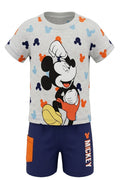 Ensemble Bébé Mickey Mouse – T-shirt & Short Assortis – Fun & Estival – 3 à 24 mois – Neuf