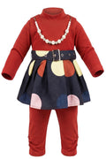 Ensemble Bébé Fille 3 Pièces – T-shirt, Robe à Pois & Legging – 3 à 24 mois – Neuf